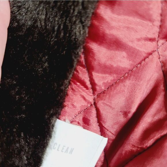 Vintage 1970s Mob Wife Mauve Pink Faux Fur Quilted Lining Winter Coat - Picture 14 of 17